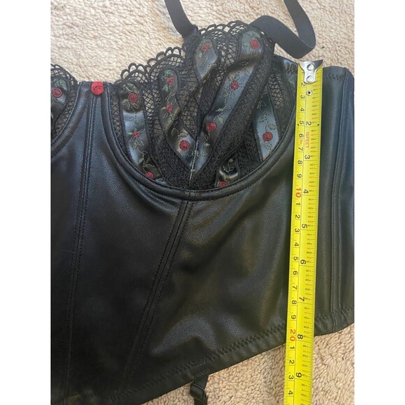 Savage X Fenty Black Bustier Rihanna Renaissance Rose Corset Caviar Size XL - Picture 14 of 15